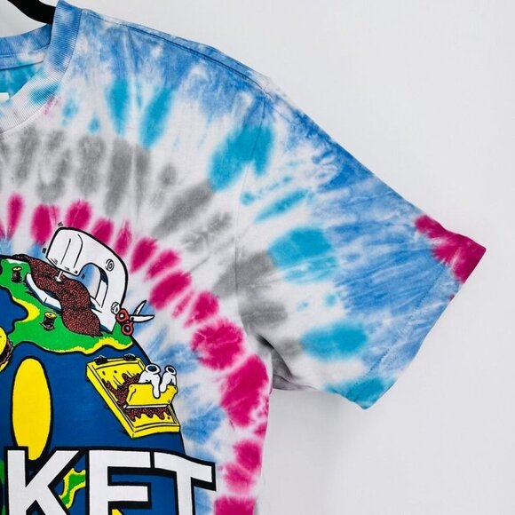Market Smiley Tie Dye T Shirt Size S Global All Over the World - Picture 3 of 11